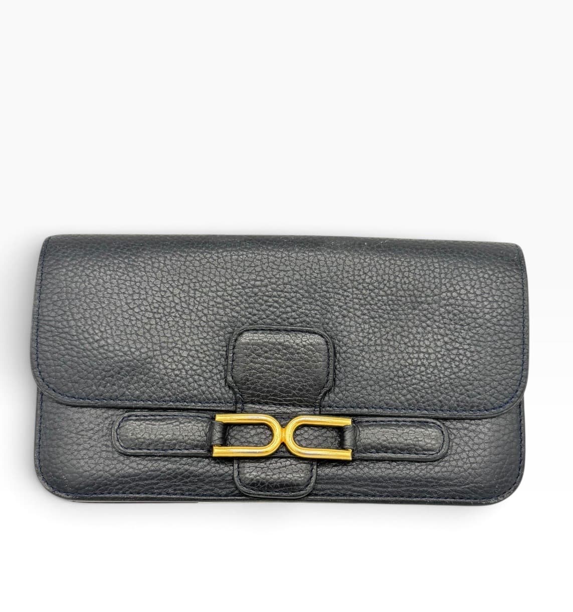 Delvaux Delvaux vintage continental wallet / portefeuille – zwart leder